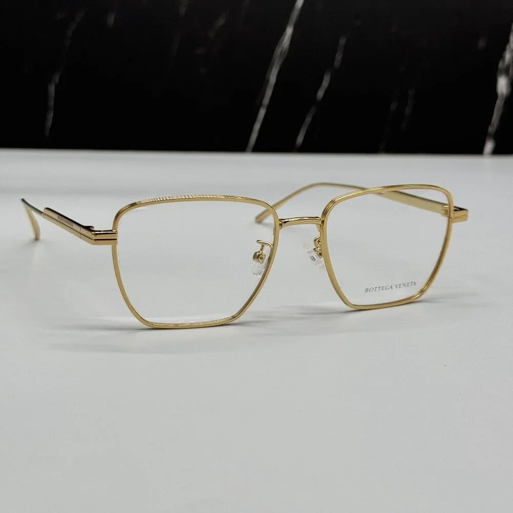 NEW BOTTEGA VENETA BV1015O 002 GOLD UNISEX EYEGLASSES BOTTEGA VENETA